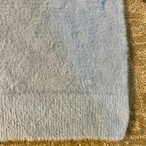 EUC Wayf Nordstrom Fuzzy Light Blue Crop Sweater Balloon Sleeves, Size Small - Picture 7 of 14